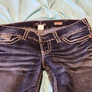 Silver boot cut jeans